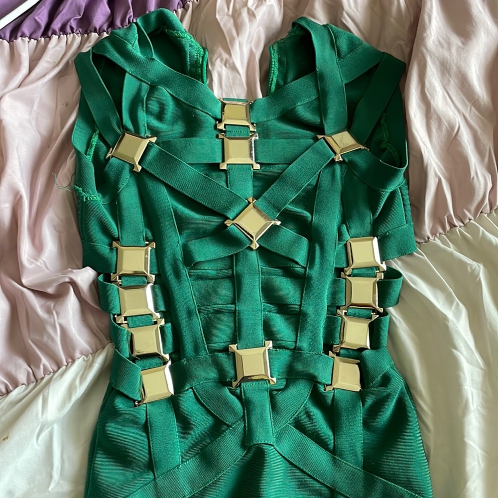Green Dress With Buckles